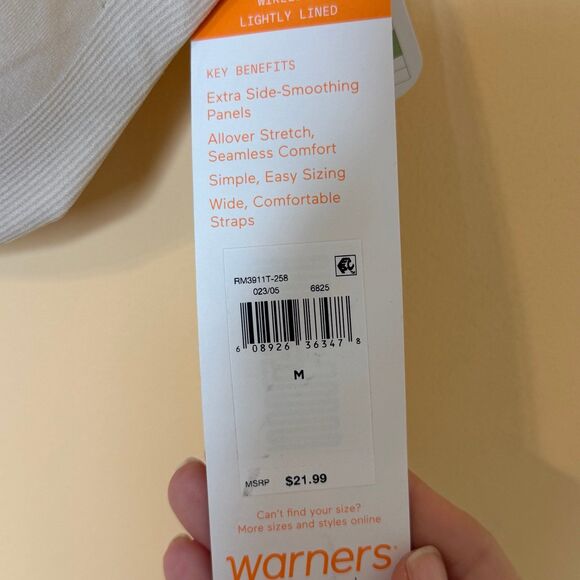 Warner’s Simply Perfect Wireless Comfort Bra Size M Lightly Lined NWT - Picture 3 of 5
